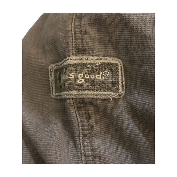 Life is Good Gray Washed Shorts, 100% Cotton, Women's Size Small - Picture 2 of 6